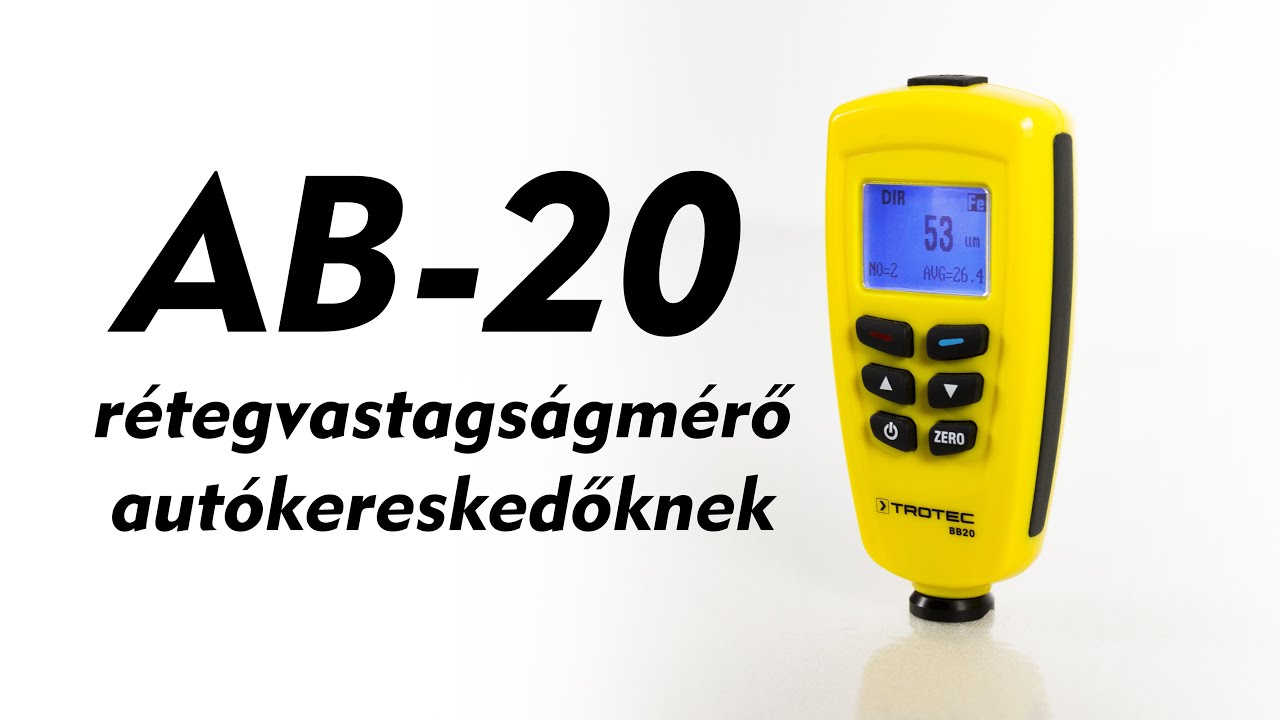 Rétegvastagság mérő - AB-20 (AB20 BB20) autókereskedőknek - www.retegvastagsagmero.hu