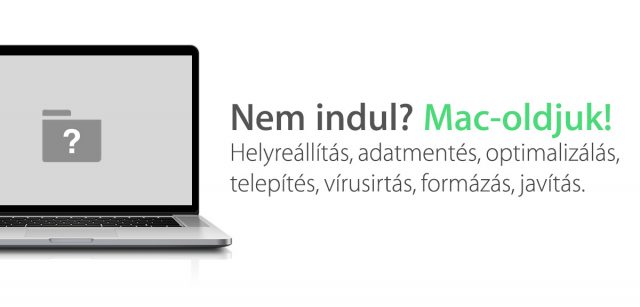 Nem indul? Mac-oldjuk! Helyreállítás, adatmentés, rendszertelepítés, optimalizálás, vírusirtás, formázás, javítás. Apple szerviz, MacBook mentés, MacBook javítás, Mac szervíz, Mac javítás, MacBook adatmentés, Macbook tárhely felszabadítás, macgyógyítjuk, billentyűzettisztítás, nem indul a MacBook, nem indul a Macem