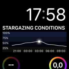 Balra látható az úgynevezett AQI mérő, jobbra pedig az UV-index mutató – Apple Watch 4 okosóra teszt, Apple watch 4 teszt, pulzusmérő óra, okosóra magyar nyelvű menüvel