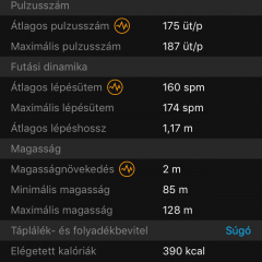 Garmin Connect aktivitás elemzések