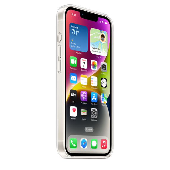 MagSafe-rögzítésű átlátszó iPhone 14-tok