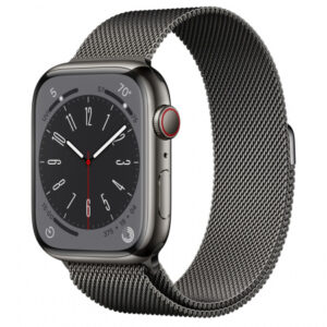 Apple Watch S8 45mm Graphite Stainless Steel Case with Graphite Milanese Loop
