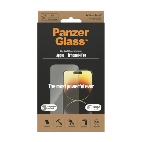 PanzerGlass™ iPhone 14 Pro - antibakteriális védőfólia