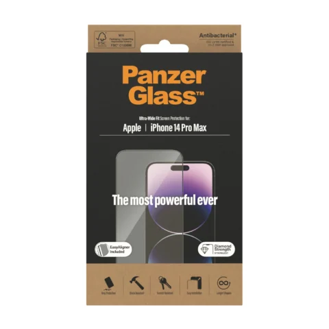 PanzerGlass™ iPhone 14 Pro Max - antibakteriális védőfólia