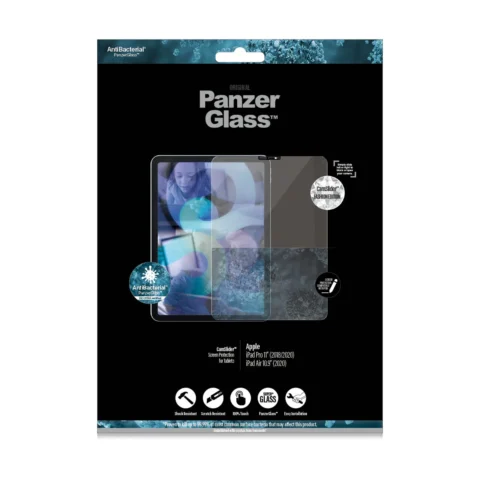 PanzerGlass™ iPad Pro 11" (1. gen, 2. gen), iPad Air (4. gen, 5. gen) antibakteriális védőfólia