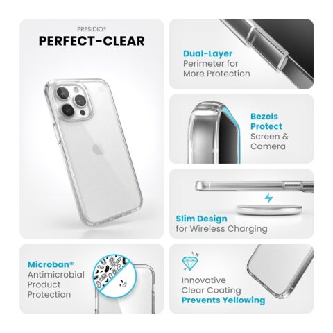 Speck Presidio Perfect-Clear for iPhone 15 Pro Max - Image 6