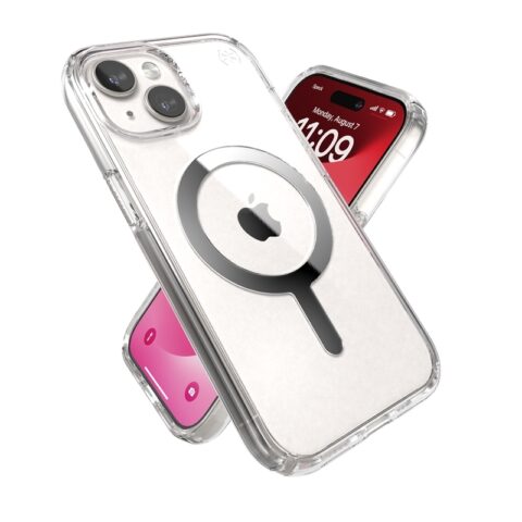 Speck Presidio Perfect-Clear with Chrome MagSafe for iPhone 15/14/13 - Image 2