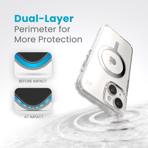 Speck Presidio Perfect-Clear with Chrome MagSafe for iPhone 15/14/13 - Image 4