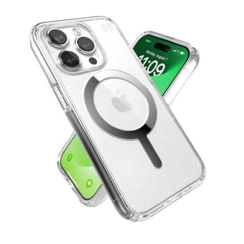 Speck Presidio Perfect-Clear with Chrome MagSafe for iPhone 15 Pro - Image 2
