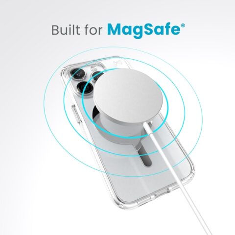 Speck Presidio Perfect-Clear with Chrome MagSafe for iPhone 15 Pro - Image 5