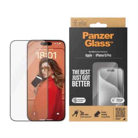 PanzerGlass™ iPhone 15 Pro - Prémium védőfólia - Image 2
