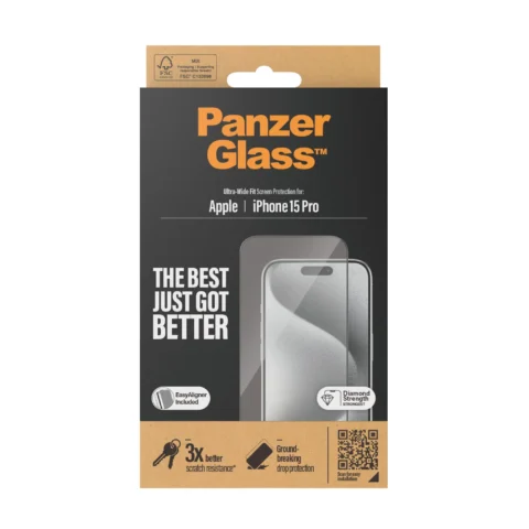 PanzerGlass™ iPhone 15 Pro - Prémium védőfólia