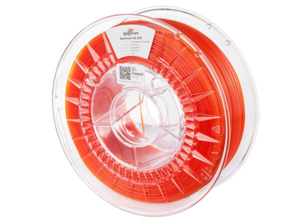 Spectrum PC 275 1.75mm TRANSPARENT ORANGE 1kg filament