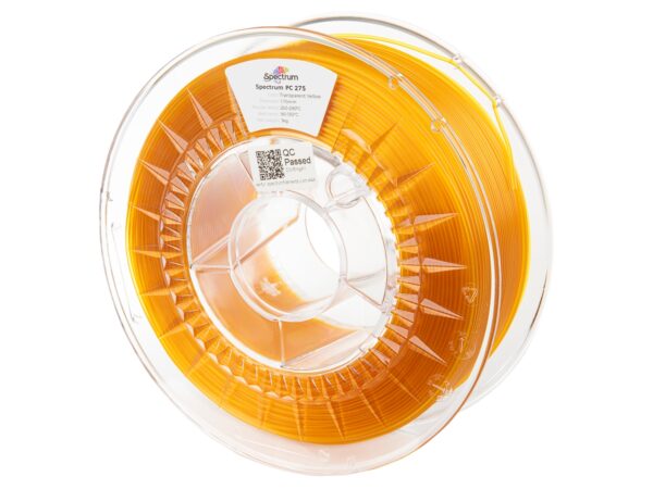 Spectrum PC 275 1.75mm TRANSPARENT YELLOW 1kg filament