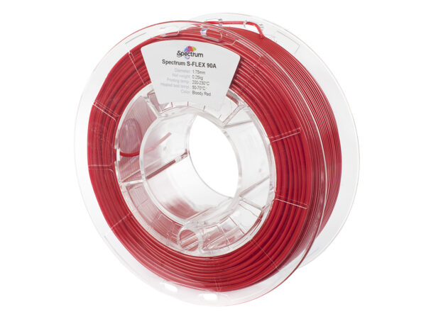 Spectrum S-Flex 90A 1.75mm BLOODY RED 0.25kg filament