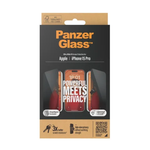 PanzerGlass™ iPhone 15 Pro – betekintésgátló üvegfólia - Image 2