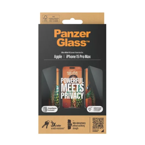 PanzerGlass™ iPhone 15 Pro Max – betekintésgátló üvegfólia - Image 2