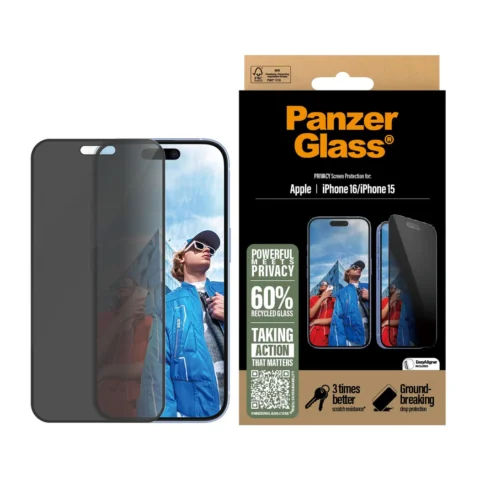 PanzerGlass™ iPhone 15/16 – betekintésgátló üvegfólia - Image 2