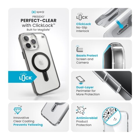 Speck Presidio Perfect-Clear with MagSafe for iPhone 16 Pro Max - Image 3