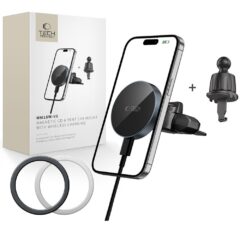 TP Mm15w-v5 Mágneses Magsafe Cd & Vent Autós Tartó Vezeték Nélküli Töltő 15w Fekete