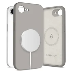 TP Silicone MagSafe Case for iPhone 16E / 17E (Szürke)